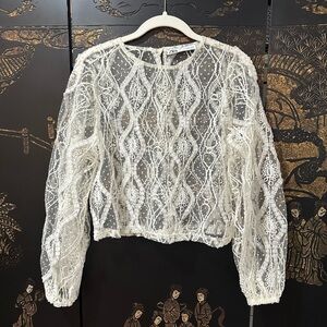 Zara lace top size small